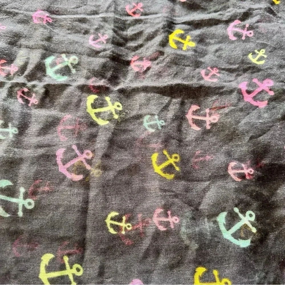 Women's grey anchor light weight infinity scarf